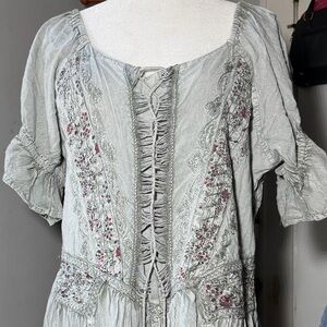 COLINE  Women's Elegant Gray Maxi Dress Size XXL